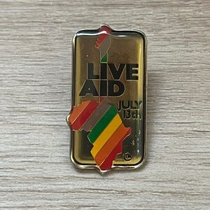 Live Aid July 13th Vintage 1985 Live Aid Foundation Enamel Pin Concert Charity